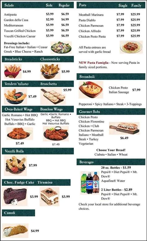 vocelli pizza|vocelli pizza menu with prices.